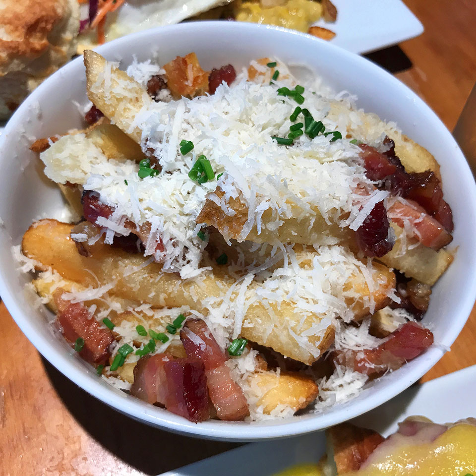 Bacon, Parm and Truffle Fries at Dime Store Detroit Brunch Restaurant